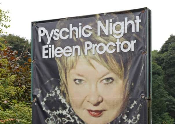 A poster outside Hotel Van Dyk advertising a Psychic night with the wrong spelling. Picture: Marie Caley NWGU 12-09-14 Psychic MC 1