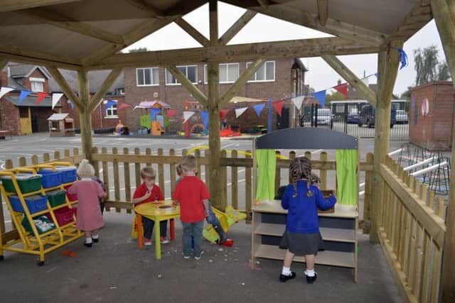 One of the new outdoor play areas at St Mary's Pre-School