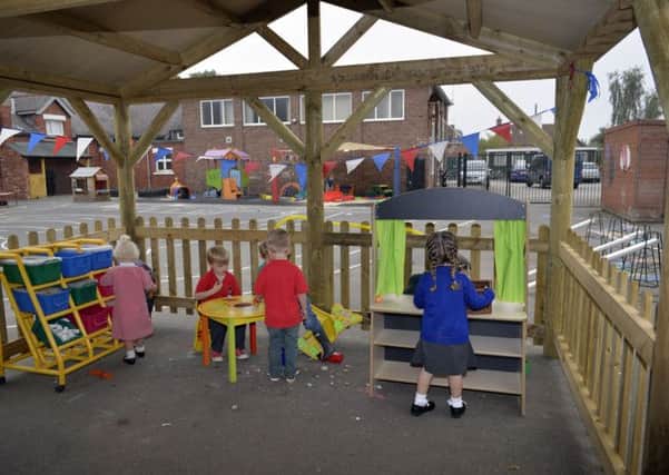 One of the new outdoor play areas at St Mary's Pre-School