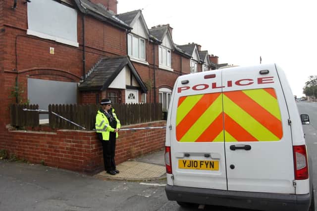 Police outside a house on Morrell Street in Maltby.