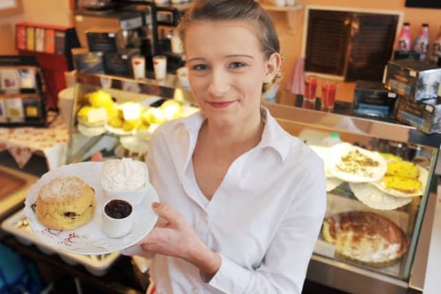 Guardian freebie, free cream scone from Miss Poppy's Coffee Shop (NWGU-06-01-14 RA 1a)
