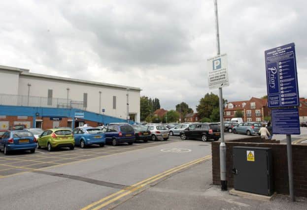 The Priory Centre car park in Worksop.