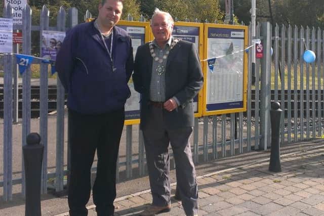 Paul Johnson and Gainsborough Town Mayor, Coun Mick Tinker