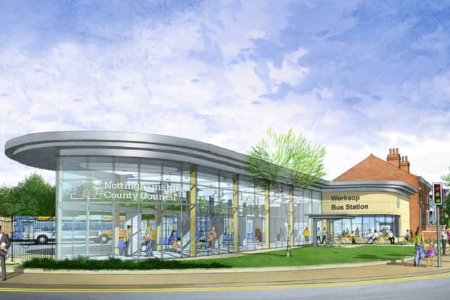 Artists impression of the new Worksop Bus Station