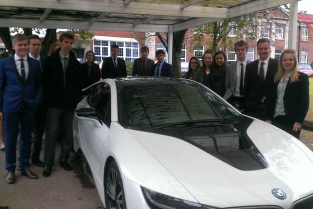 BMW brought their two award-winning i8 electric cars to Queen Elizabeths High School in Gainsborough