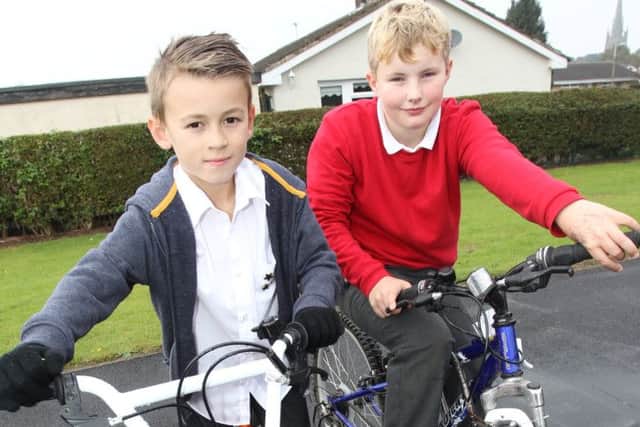 Pupils at Laughton Junior and Infant School took part in bike it to school week. Pictured are Jack Lowe, eight, and Callum Rayner, nine.