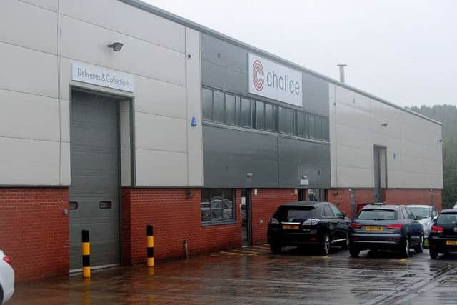Exteriors of the Chalice factory at Manton Wood Industrial Estate, Worksop.