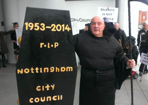 Mickey Summers, outside Nottingham City Council