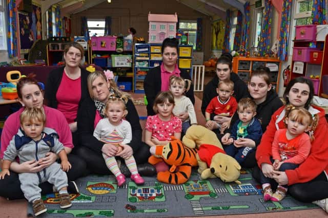 Staff at children at Lilliput day nursery, pictured, after the nursery was broken into and toys and valuables taken. Picture: Marie Caley NWGU 29-10-14 Lilliput MC 2