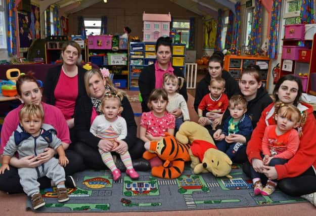 Staff at children at Lilliput day nursery, pictured, after the nursery was broken into and toys and valuables taken. Picture: Marie Caley NWGU 29-10-14 Lilliput MC 2