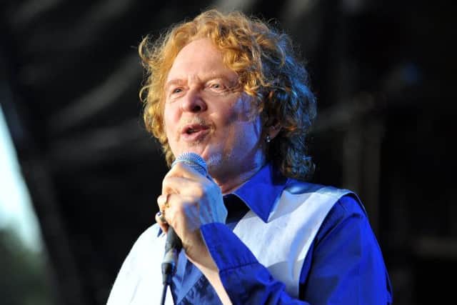 Simply Red lead singer Mick Hucknall