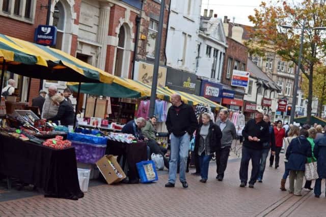 Worksop Market, Bridge Street. Picture: Marie Caley NWGU 29-10-14 Worksop Market MC 3