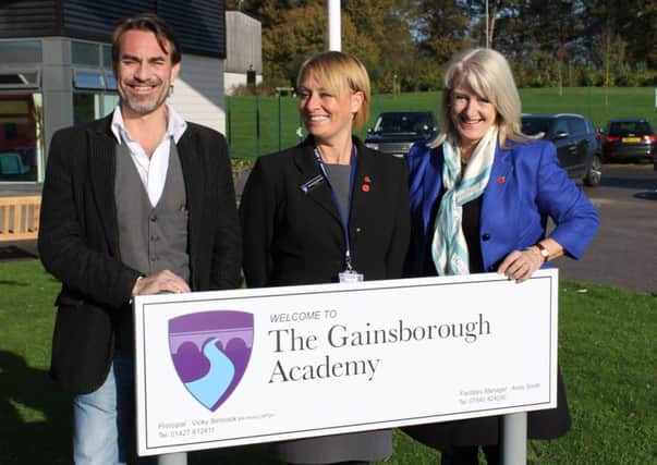 Chairman Andy Robinson, headteacher Vicky Simcock and community manager, Lesley Rollings