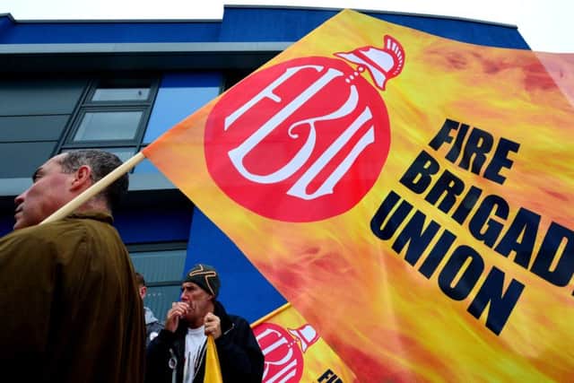 Members of the Fire Brigades Union (FBU) strike.
Photo by: Owen Humphreys/PA Wire