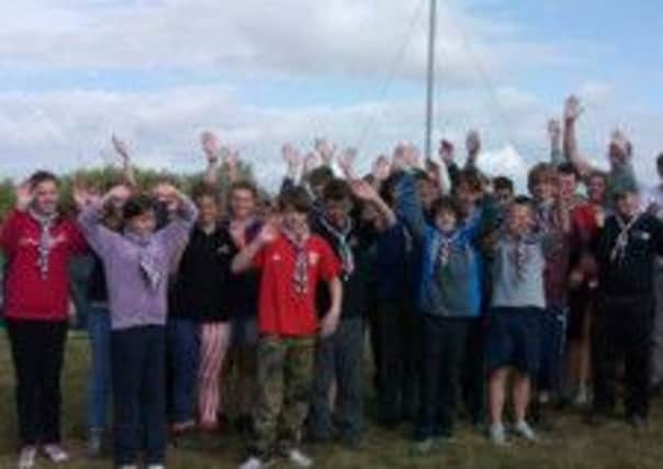20 Explorer Scouts camped for the weekend on an island, 15 miles from Gainsborough.