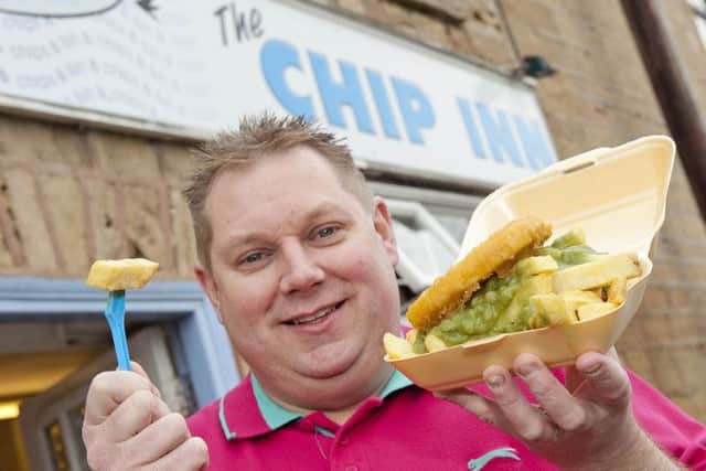 The Chip Inn, Whitwell and owner Tim Moncaster