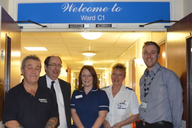 Chris Trenham, Site Manager, Stephen Loose, Accounts Manager, Michelle Cookson, C1 Ward Manager,  Marie Rodgers, Staff Nurse and Rob Brewin, Caretaker Supervisor.
