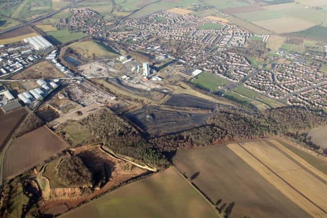 Aerial view of the Harworth Colliery site which is due to be taken up by 1,600 houses