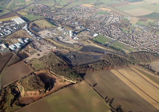 Aerial view of the Harworth Colliery site which is due to be taken up by 1,600 houses