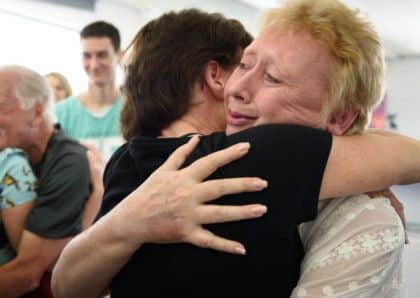 Tearful reunion