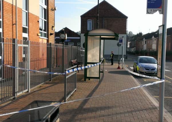 Scene of stabbing at Gainsborough bus station