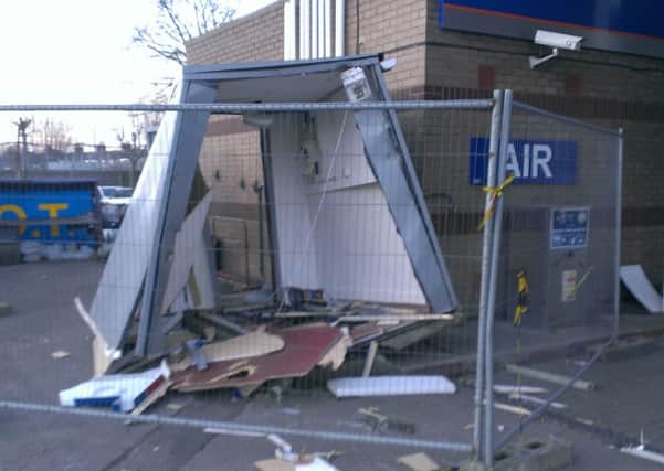A JCB was used to pull a cash machine from the wall at a petrol station in Lea Road, Gainsborough