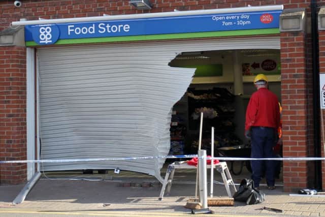 The clean up after another cash machine raid this time at Misterton Co-op on High Street.