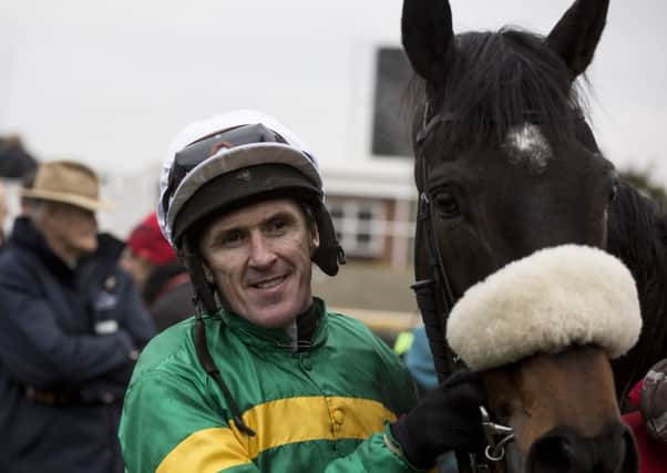 FESTIVAL FAREWELL TO A LEGEND -- Tony 'AP' McCoy with Mr Mole, one of his plum rides at his last Cheltenham Festival. (PHOTO BY: Julian Herbert/PA Wire).