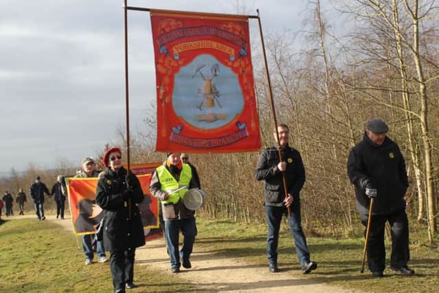 A march was held to mark the 30th anniversary of the miner's strike at the former Shireoaks Colliery site.
