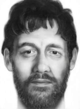 A forensic artists impression of what the man is believed to look like