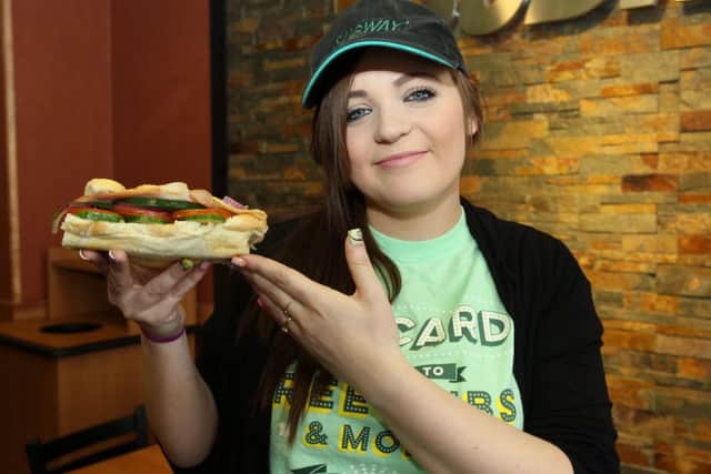 This weeks Guardian reader offer is at Subway on Bridge Place in Worksop. Pictured is staff member Paige Richardson.