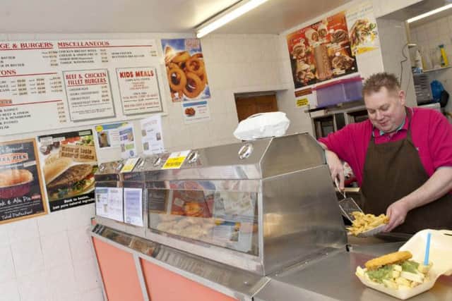 The Chip Inn, Whitwell and owner Tim Moncaster