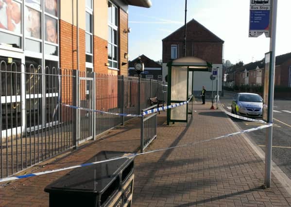 Scene of stabbing at Gainsborough bus station
