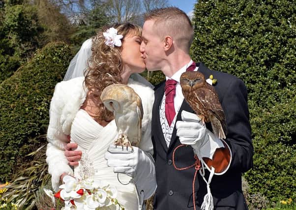 You may kiss the bride: Happy couple Leanna Cox and William Boulton.