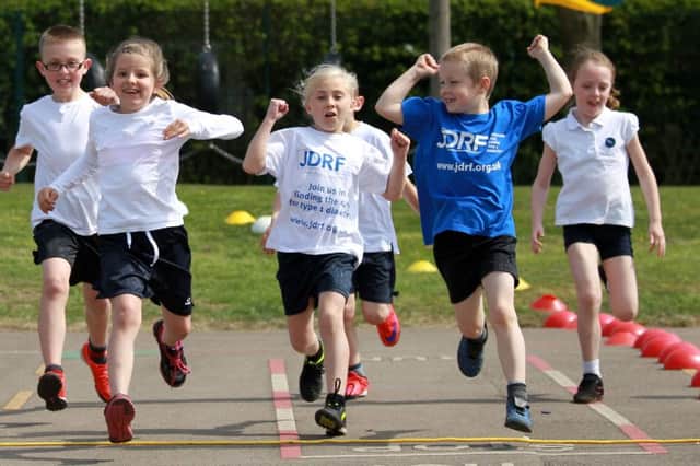 Pupils at St John's School in Worksop took part in a mini marathon in aid of the JDRF charity.