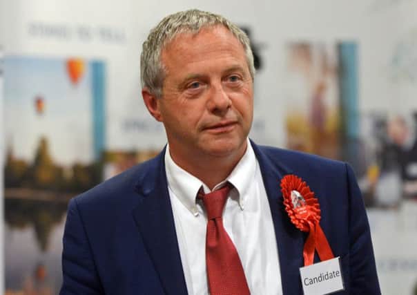 Labour candidate John Mann pictured arriving at North Notts Community Arena. Picture: Marie Caley NWGU 07-05-15 Bassettlaw Count MC 11