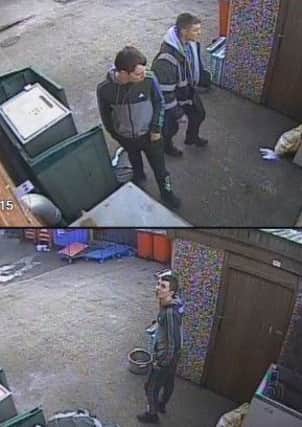 Police want to speak to these men in connection with a theft from the Lock Keeper pub in Worksop.