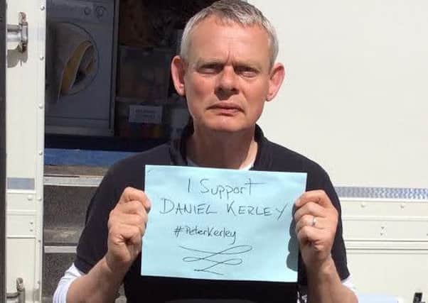 Martin Clunes is supporting Daniel Kerley's fundraiser for Macmillan and Basselaw Hospice