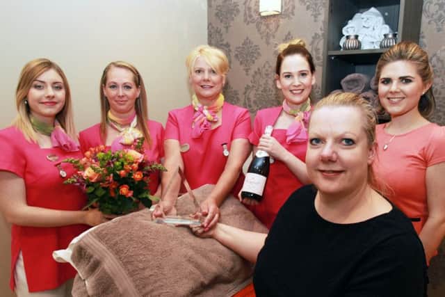 Forever Young in Scotter has won the Pevonia Salon of the Year 2014 award. Pictured are Alice Shipp, Leeanne Chambers, Denise Blanchard, Lindsey Jopling, Sophie Lewis, and Hayley Knibeton, Account Manager at Pevonia who presented the award.