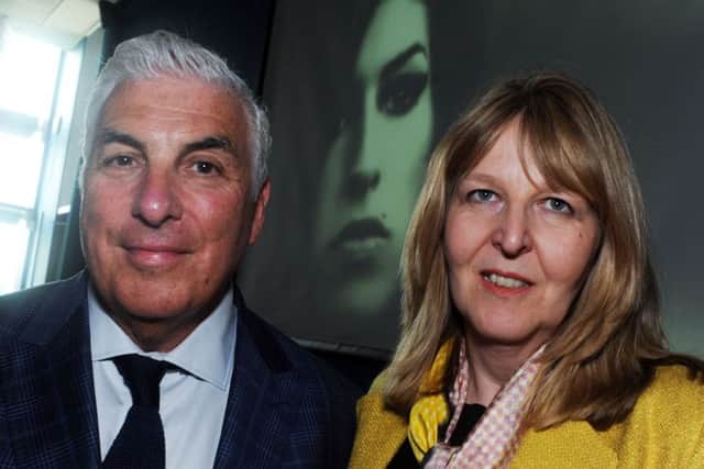 Mitch and Jane Winehouse at the Gainsborough Academy when they took their Amy Winehouse Resilience Programme to students.