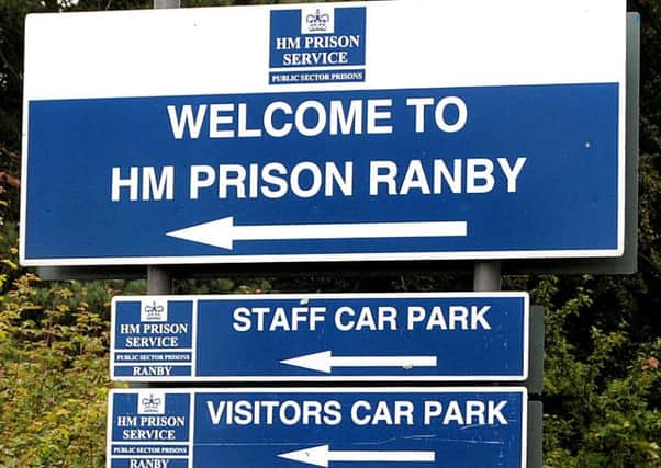 Exteriior picture of Ranby Prison plus signs