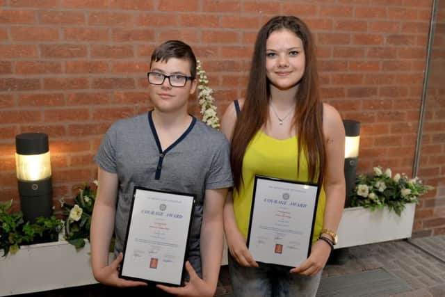 Rotary Club of  Bassetlaw Children of Courage Awards , pictured are Nicholas Kemp and Charlotte Kemp