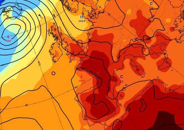 Hot and humid air will envelop the UK this week.