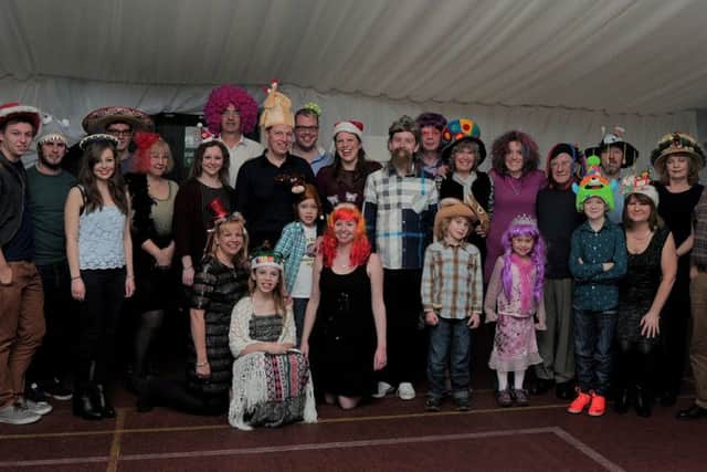 22 year old Liam Buckley from Worksop, who has incurable Bowel Cancer, is pictured with family & Friends, at North Notts Arena, Worksop.
A Fundraiser for West Park Hospital, with many of those present Wearing Fancy Hats & Wigs, for Charity.