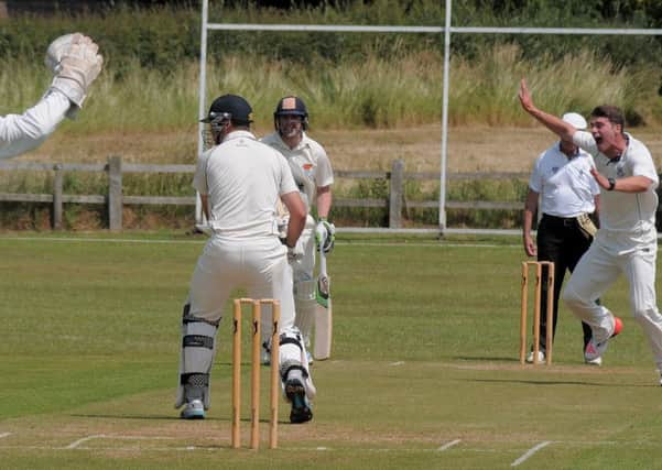 Action from the Match between Cuckney & Kimberley Institute at Cuckney.Kimberley are Bowling & Fielding, Cuckney BattingFruitless appeal from Kimberley