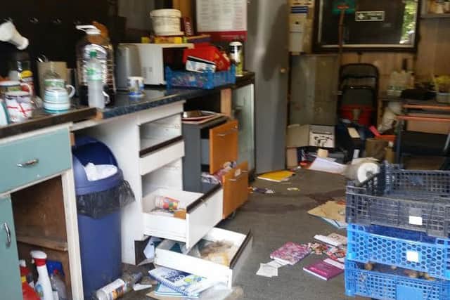 Aftermath of break-in at Cheapside allotments