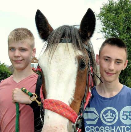 Pictures from the Summer Fete & Craft show, held at Carlton in Lindrick Civic centre, Nr Worksop.
Karl Watkinson & Declan Holt with their Equine
friend 'Buddy