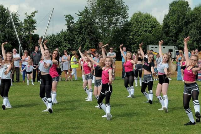 Pictures from the Summer Fete & Craft show, held at Carlton in Lindrick Civic centre, Nr Worksop. Girls from Rebbecca Dance Studios, based at Carlton putting on a classy dance routine