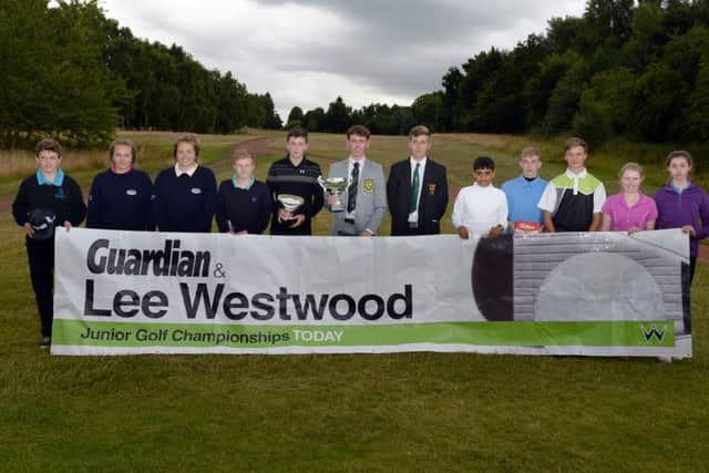 Lee Westwood Junior Championships 2015 at Worksop Golf Club. Prize winners from the tournament