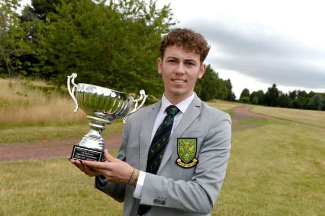 Lee Westwood Junior Championships 2015 at Worksop Golf Club. Brad Tomlinson wins the Scratch Trophy